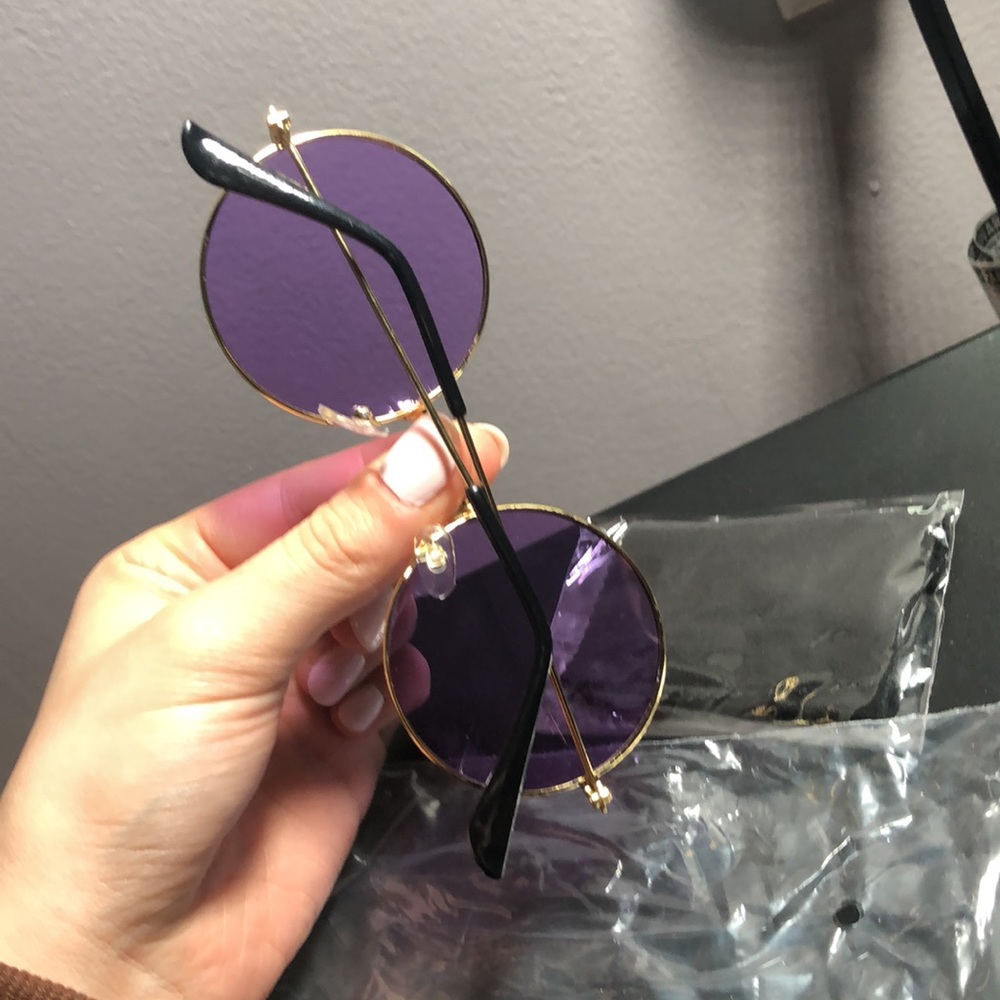 BLULU - ROUND SUNGLASSES (PURPLE) - Picture 5 of 7
